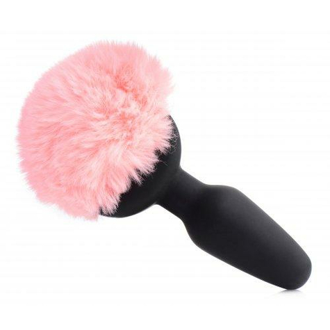 Vibrating Butt Plug With Bunny Tail Pink