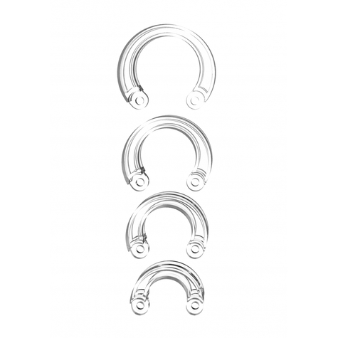 Chastity Device Mancage Spare Ring Set - Transparent