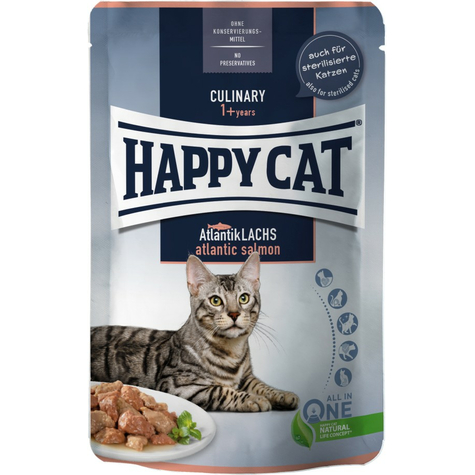 Happy Cat Pouch Culinară Cu Somon Atlantic 85g