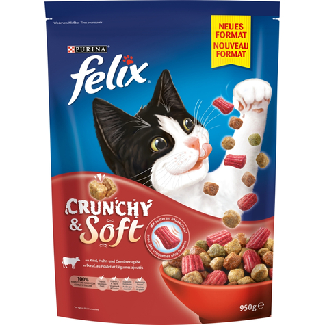 Felix Crunchy & Soft Meat 950g