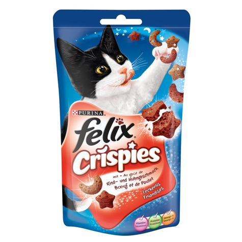 Felix Crispies Carne De Vită Și Pui 45g