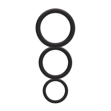 Inele Pentru Penis : Set De Inele Rotunde Pentru Penis Negru