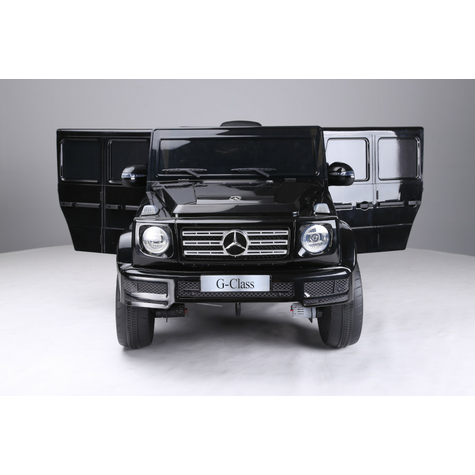 Vehicul Pentru Copii Masina Electrica Mercedes G500 Licentiata Baterie 12v,2 Motoare+ 2,4ghz+Scaun Din Piele+Eva-Negru