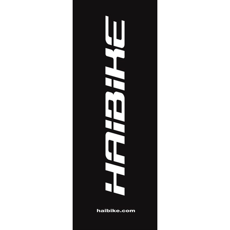 Steag Haibike Pentru Catarg De 1m X 4m / Alb-Negru / Cu Cusătură De Tivitură   