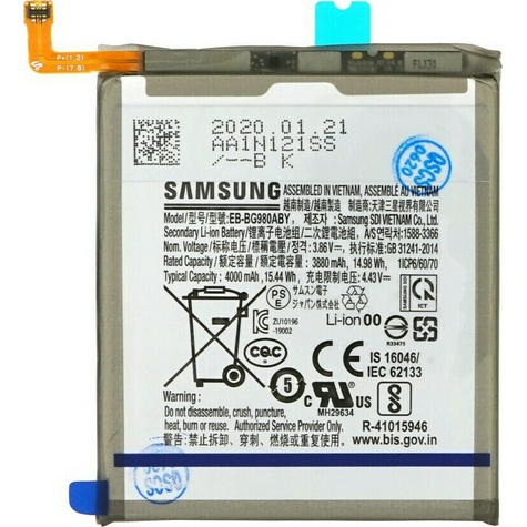 Samsung Ebbg980aby Liion Battery Samsung G980f Galaxy S20 4000mah