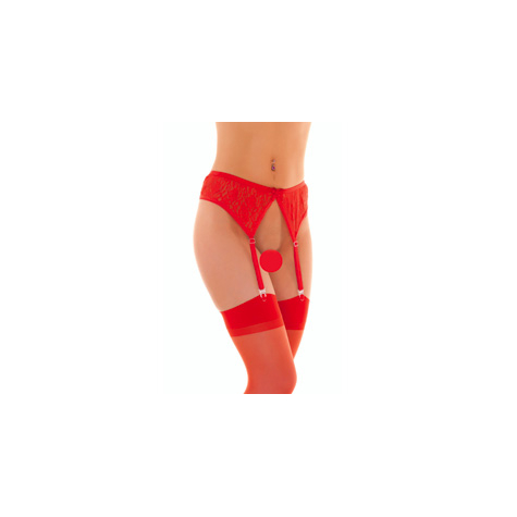 Suspender Ciorapi: Red Suspenderbelt Cu Ciorapi Și Dantelă Detaliu