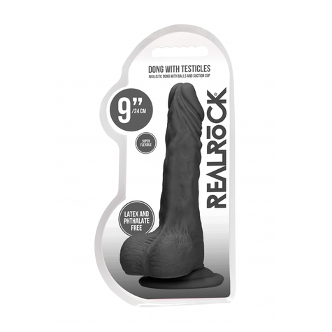 Dong With Testicles 9'' / 23 Cm - Black