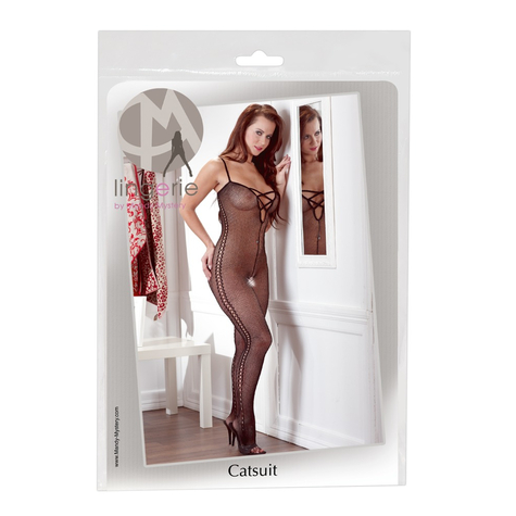 catsuit : body stocking negru