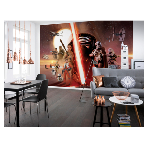 Tapet De Hârtie  Star Wars Ep7 Collage  Dimensiune 368 X 254 Cm