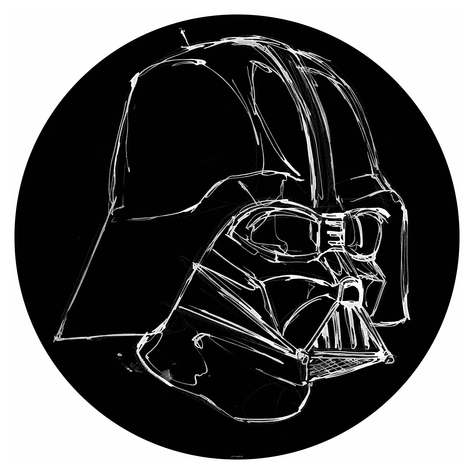 Tapet/Tatuaj De Perete Autoadeziv    Star Wars Ink Vader  Dimensiuni 125 X 125 Cm