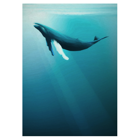 Foto Tapet Autoadeziv   Artsy Humpback Whale  Dimensiune 200 X 280 Cm