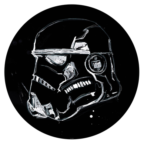 Tapet/Tatuaj De Perete Autoadeziv    Star Wars Ink Stormtrooper  Dimensiuni 125 X 125 Cm