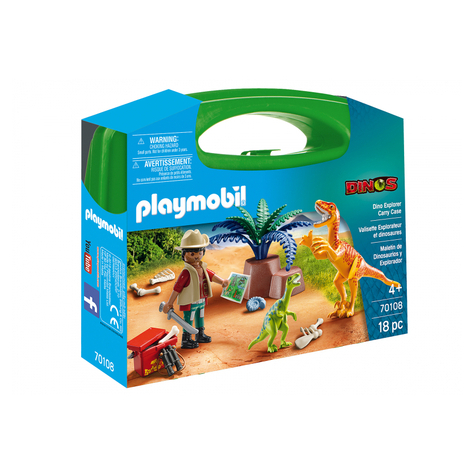 Playmobil Dinos - Servieta Pentru Dinozauri Și Exploratori (70108)