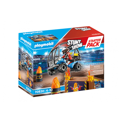 Playmobil Stuntshow - Starter Pack Stuntshow Quad Cu Rampă De Foc (70820)