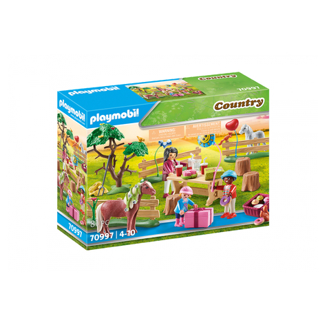 Playmobil Country - Petrecere Aniversară Pentru Copii La Ferma De Ponei (70997)