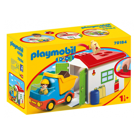 Playmobil 1.2.3 - Camion Cu Garaj De Sortare (70184)