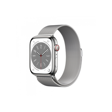 Apple Watch Series 8 Gps + Cellular 45mm Silver Steel Milanese Mnkj3fd/A