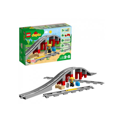 Lego Duplo - Pod Și Șine De Cale Ferată, 26 De Piese (10872)