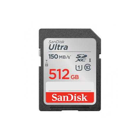 Sandisk Ultra 512gb Sdxc 150mb/S Capacitate Extinsă Sdsdunc-512g-Gn6in