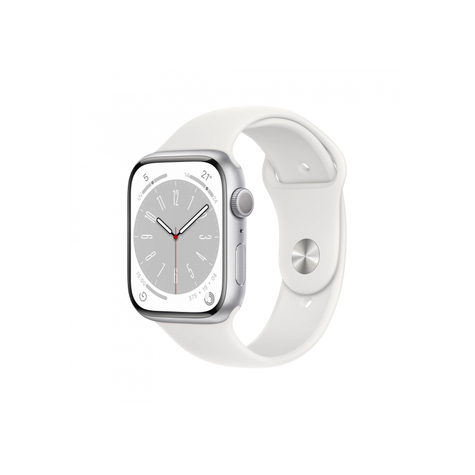 Apple Watch Series 8 Gps 41mm Silver Aluminium White Sport Band Mp6k3fd/A