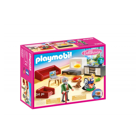 Casă De Păpuși Playmobil - Camera De Zi Confortabilă (70207)