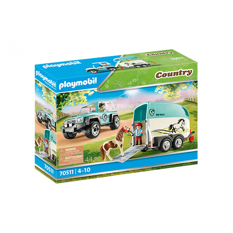 Playmobil Country - Mașină Cu Remorcă Pentru Ponei (70511)