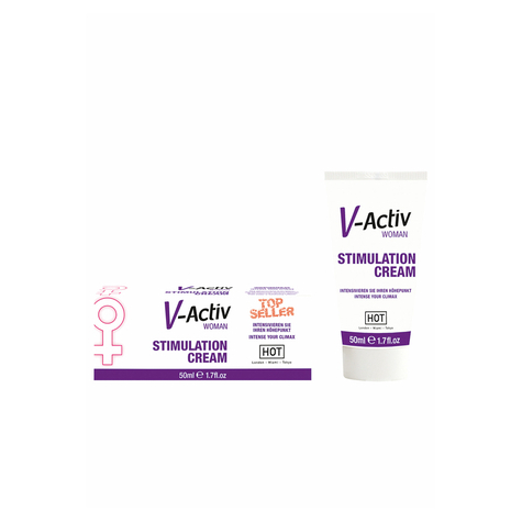 Creams Gels Lotions Spray Stimulant : Hot V-Activ Stim.Creme Woman 50ml
