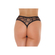 Woman Brief : Sheer Pattern Crotchless Black G-String