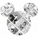 Tapet/Tatuaj De Perete Autoadeziv    Mickey Head Comic Cartoon  Dimensiuni 125 X 125 Cm
